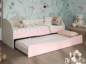 Кровать детская с выкатным спальным местом (Raus)